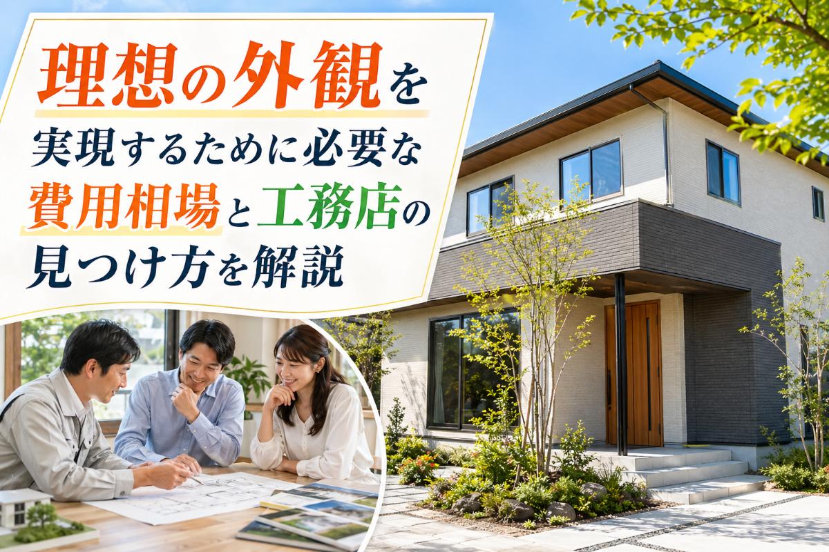 理想の外観を実現するために必要な費用相場と工務店の見つけ方を解説