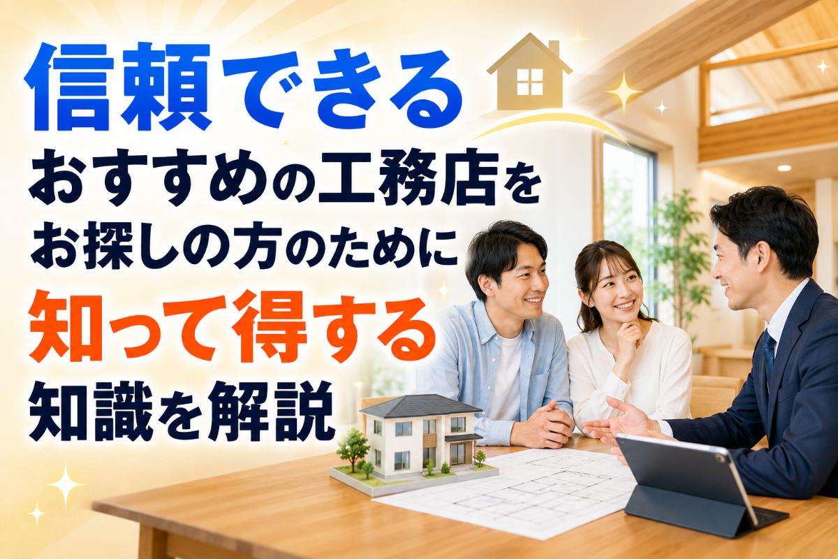 信頼できるおすすめの工務店をお探しの方のために知って得する知識を解説