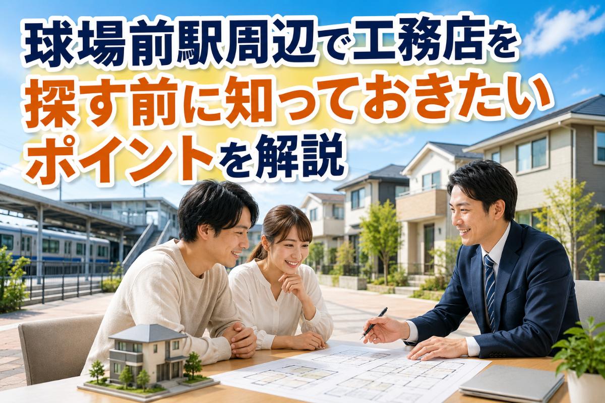 球場前駅周辺で工務店を探す前に知っておきたいポイントを解説