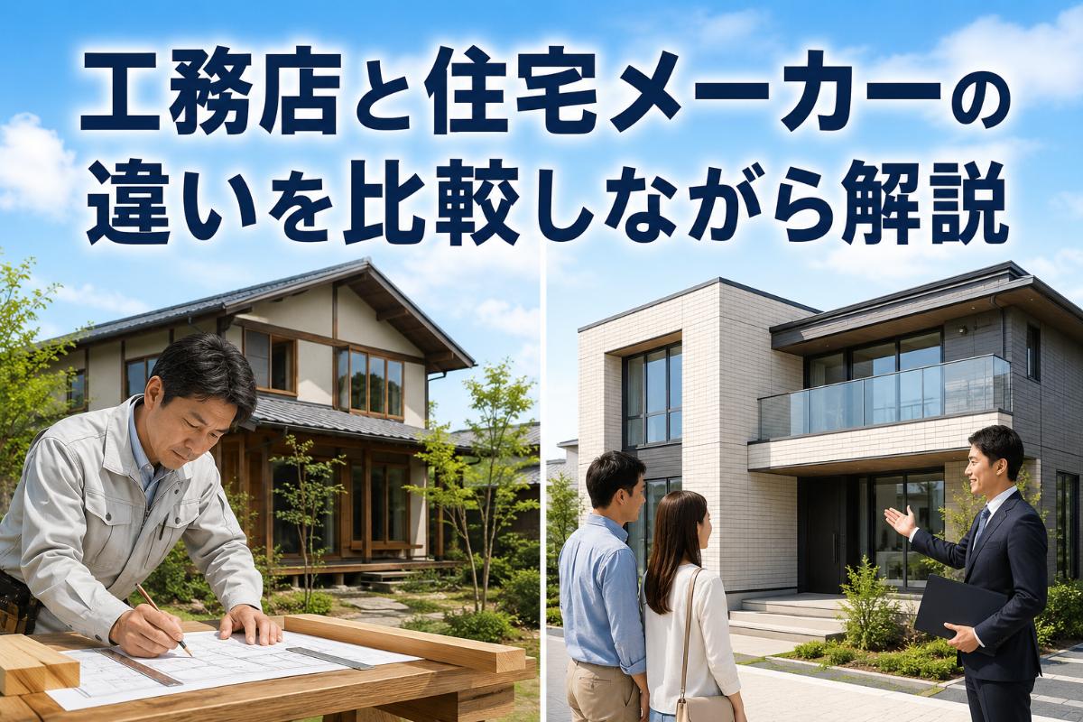 工務店と住宅メーカーの違いを比較しながら解説