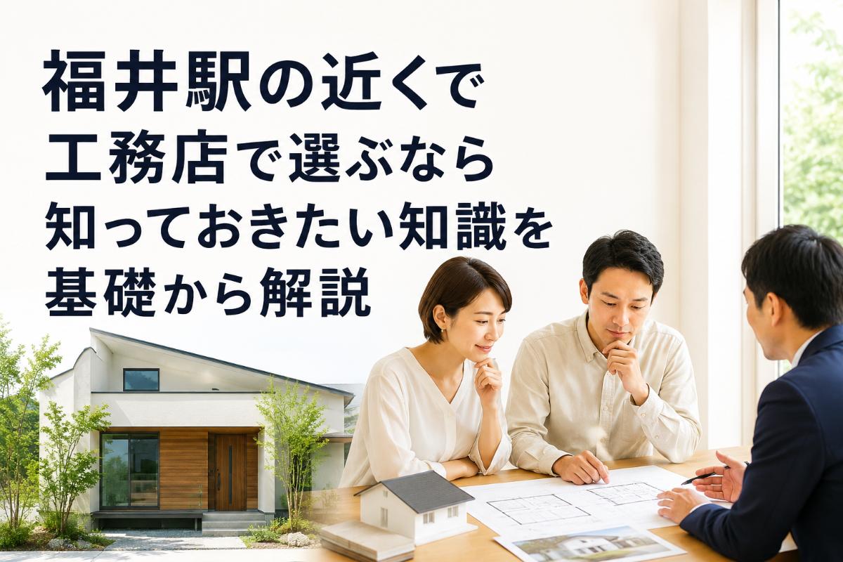 福井駅の近くで工務店で選ぶなら知っておきたい知識を基礎から解説