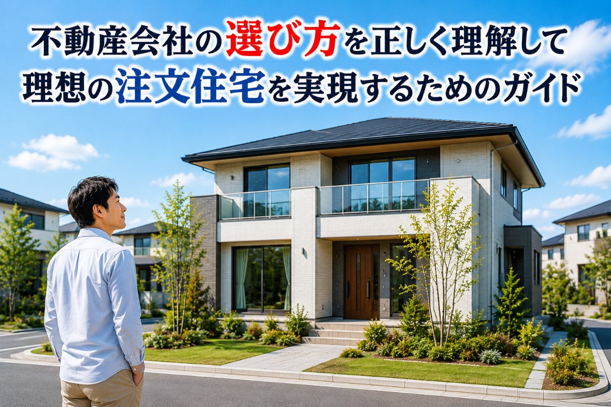 不動産会社の選び方を正しく理解して理想の注文住宅を実現するためのガイド