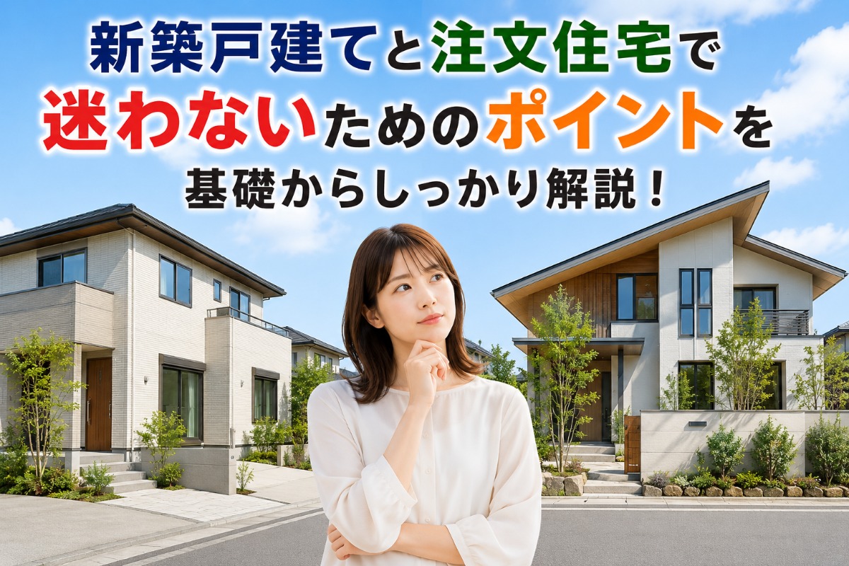 新築戸建てと注文住宅で迷わないためのポイントを基礎からしっかり解説！