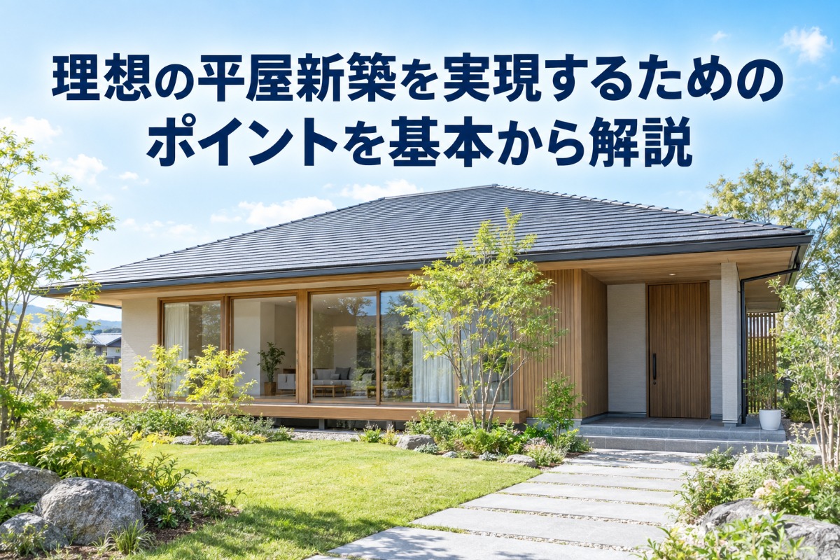 理想の平屋新築を実現するためのポイントを基本から解説